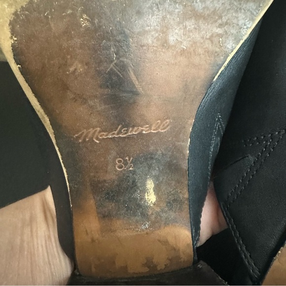 Madewell The Macarro Mule in True Black Block Heel Slip On Size Women 8.5 Clogs - Picture 9 of 9